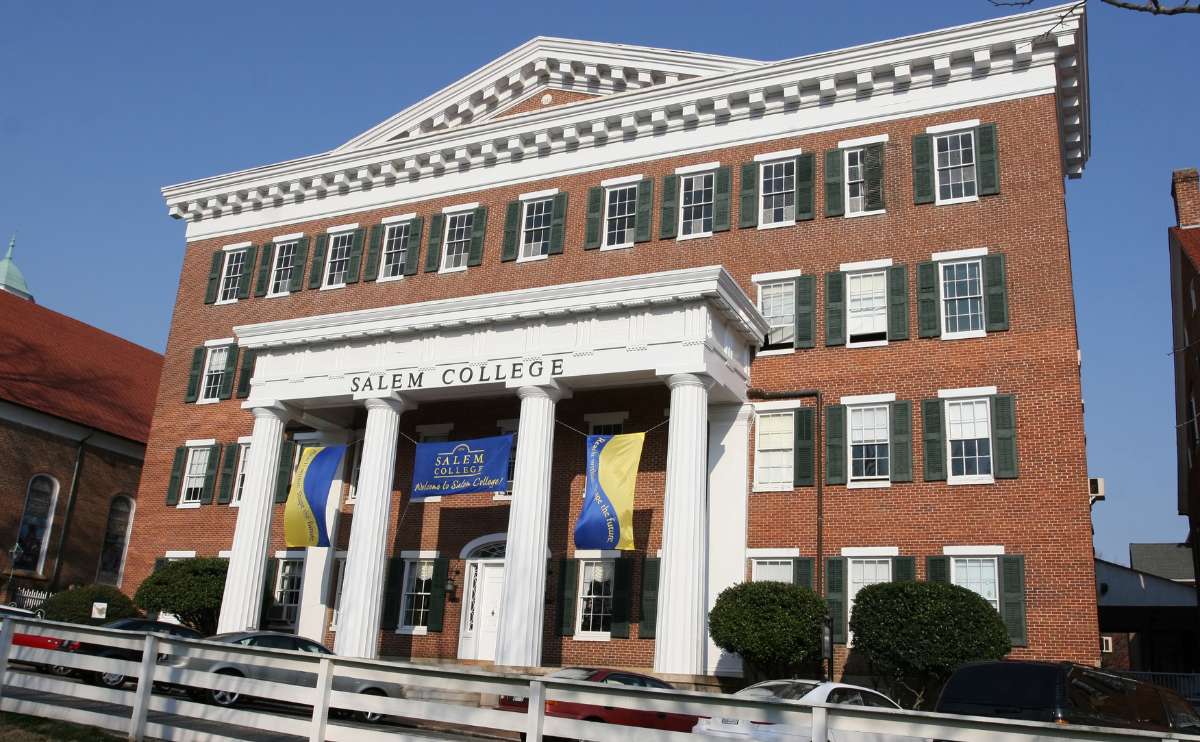 Salem College building in Winston-Salem, NC.
